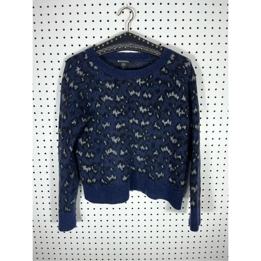 Athleta leopard knit sweater